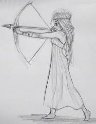 Archery Girl Sketch By Yenthe Joline Archery Girl Joline Sketch Yenthe In 2020 Sketches Archery Girl Sketches Of People