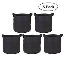 Check spelling or type a new query. Gckg 5 Pack 25 Gallon Planter Grow Bag Nonwovens Fabric Pots Container Plant Garden Planter Bags With Handles Black 54cm Diameter 42cm Height Walmart Canada