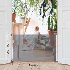 Babepai Retractable Baby Gate Door Grey Paid Link For More Information Visit Image Link Baby Safety Gate Retractable Baby Gate Safety Gate