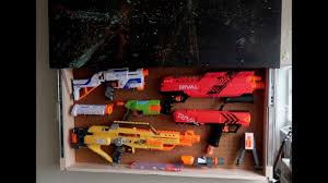 Simple spray paint camo job with easy installation of an. Diy Secret Nerf Storage Wall Do It Yourself Nerf Wall Youtube
