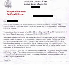 Embassy or consulate as a third country national. Sample 221 G H1b Visa Denial Refusal Letter From Us Consulate India Redbus2us