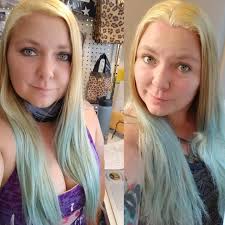 Bleach hair care after first wash with samples