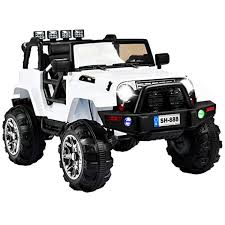 Uenjoy Jeep Wrangler 12v Ride On Car Children S Electric Cars Motorized Cars For Kids With Remote Control 3 Speeds Kids Motor Kids Ride On Dog Car Accessories
