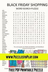 This year's black friday will take place on november 26. Black Friday Word Search Puzzle Puzzles To Play Shopping Words Word Find Free Printable Puzzles