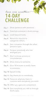 14 Day Challenge To Love One Another Lds Lds Quotes Words 14 Day Challenge