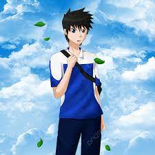 Coole Anime Charaktere Mit Wolkenhintergrund, Design, Stil, Charakter PNG  und PSD Datei zum kostenlosen Download