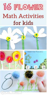 16 Fun Flower Math Activities For Preschool And Kindergarten Kids Most Will End With A Flower Craft Spring Math Activities Summer Math Activities Flower Math
