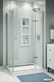 Build A Chic Yet Spacious Shower With The Maax Athena 42 X 34 Corner Door Shower Kit With Small Bathroom Renovations Corner Shower Kits Bathroom Solutions