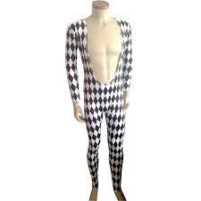 Harlequin Leotard Costume Freddie Mercury Unitard Spandex Outfit Black And  White - Walmart.com