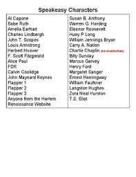 There are a million reasons to throw a dinner party. Prohibition Era Dinner Party Character List By Lessons From Miss D