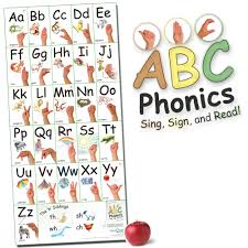 abc phonics sing sign and read big asl vertical wall