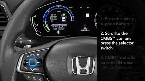 Honda Insight How To Use The Collision Mitigation Braking System Cmbs Display Audio Models Youtube