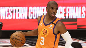 Chris paul of the phoenix suns argues a suns foul with paul george of the la clippers during the second half of game three of the western conference finals at staples center on june 24, 2021. Lvaa Rbsigou8m
