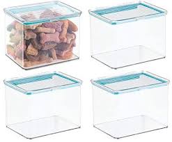 Amazon Com Mdesign Airtight Stackable Plastic Kitchen Cabinet Pet Food Storage Container Airtight Pet Food Storage Pet Food Storage Pet Food Storage Container