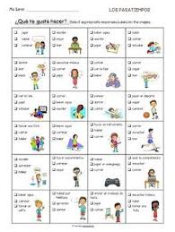 Los Pasatiempos Free Resource By Senorita Profe Teachers Pay Teachers Spanish Reading Comprehension Activities Learning Spanish