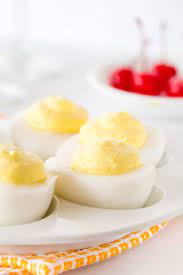 Most of our favorite desserts use eggs, such as cakes, cookies, and more. Pina Colada Deviled Eggs Sweet Savory