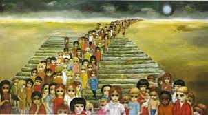 Keane art cbs news margaret, who had painted most of her life, met walter in san francisco in 1954. Robert Moses Rejected This Terrifying Margaret Keane Painting From Hanging At The 1964 65 World S Fair The Bowery Boys New York City History