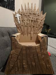 Next, i put foam core around the arms of the chair. Cardboard Iron Throne Cat Bed 6 Steps With Pictures Instructables