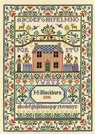 For sale are art nouveau motifs flowers monochrome samplers 1, 2, 3, 4, 5, 6, 7, 8 counted cross stitch patterns in pdf format. Country Cottage Sampler Cross Stitch Kit By Bothy Threads The Happy Cross Stitcher