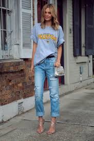 You can wear most types of jeans. Boyish Oversized T Shirt And Jeans Outfit Novocom Top