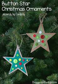 Homemade Button Star Christmas Ornament Craft For Kids Christmas Ornament Crafts Handmade Christmas Decorations Handmade Christmas