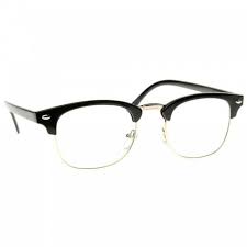 Classic Half Frame Vintage Inspired Clear Lens Glasses Emblem Eyewear Mirrored Lenses Sunglasses Glasses Glasses Fashion