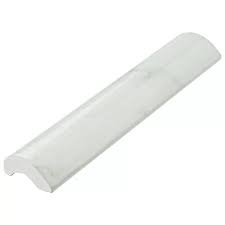 Karra Carrara 6 X 1 3 Glossy Ceramic Quarter Round Tile Trim In White Gray In 2020 Tile Trim Round Tiles Natural Stone Tile