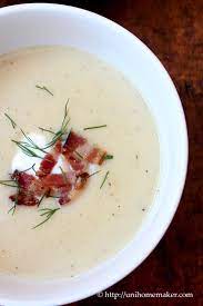 Potato Leek Soup With Dill And Bacon Leek Soup Potato Leek Soup Delicious Soup Recipes