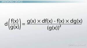 But, where does it come from? Quotient Rule Formula Examples Video Lesson Transcript Study Com