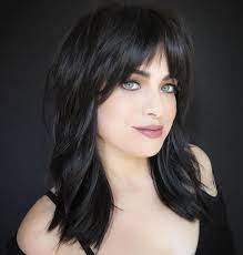Angled bob layered haircuts with curtain bangs. 30 Best Styles For Medium Length Hair With Bangs Hair Adviser