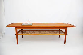 Vintage danish teak coffee table/cocktail table by trioh møbler. Poul Jensen Teak Coffee Table With Cane Shelf Made In Denmark Teak Coffee Table Coffee Table Cane Shelf