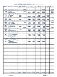 O societate comerciala prezinta urmatoarea situatie initiala Balanta De Verificare Cu 4 Serii
