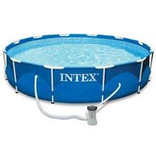 Intex 28201eh 10ft X 30in Metal Frame Round 4 Person Outdoor Above Ground Swimming Pool With Filter Pump And Pool Maintenance Kit Intex Above Ground Swimming Pools Swimming Pools