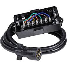 While a motherboard may only call for a paltry 50w (in the adapter wires are solid black and the other is black with white strip. Amazon Com Nilight Heavy Duty 7 Way Inline Trailer Plug With 7 Gang Junction Box 8 Feet Trailer Connector Cable Wiring Harness With Weatherproof Junction Box Suitable For Rv Automotives Cars 2 Years Warranty Automotive