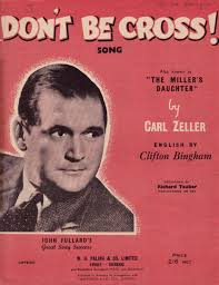 DON'T BE CROSS [MILLER'S DAUGHTER] John Fullard SHEET MUSIC SirH70