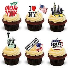 Free standard shipping with $49 orders. 30 Stand Up New York City Themed Edible Wafer Paper Cake Toppers Decorations Amazon Co Uk Home Kitchen