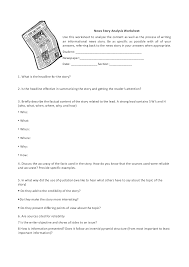 Does the lead have too many of the w's and h? News Story Analysis Worksheet
