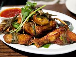 tgi fry day pandan wrapped chicken wings at nyonya malaysian food malaysian cuisine food
