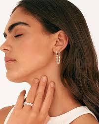 PAVOI Boucles d'oreilles à chaîne en or 14 carats pour femme