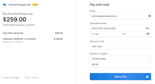 Submit the form with card details. Introducing Form Types Wp Full Stripe