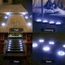 Agptek Solar Ground Lights 16 Led Disk Lights Solar Powered Waterproof In Ground Lights For Lawn Pathway Garden Driveway Patio 4 Pack Agptek