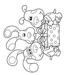 Coloring sheets for girls inside printable lisa frank coloring. Blues Clues Birthday Color Page Blues Clues Party Ideas Coloring Home