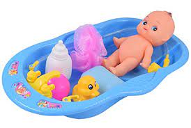 This cute little baby is asking for you to bathe her and when you do that pick the most beautiful shower gels, fragrances, shampoos and remember to give her some toys. Baby Doll Bath Time Set Boys Pretend Play Bath Tub Toys Games For Kids Toddlers Christmas