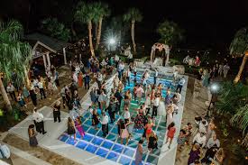 Wedding Dance Floor Multicolor Light Up Pool Cover Dancing Dance Floor Wedding Pool Wedding Pool Dance