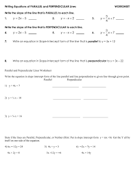 Writing Linear Equations In Slope