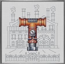 Your pattern download will be provided once your purchase is complete. Steampunk T Monogram Cross Stitch Cross Stitch Cross Stitch Letters