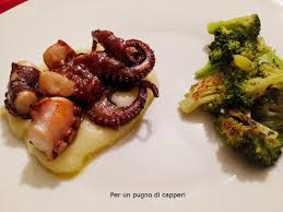 Di polpo di scoglio (2 file di ventose sui tentacoli). Polpo Arrosto Con Crema Di Patate E Broccoli Saltati Luca Sessa