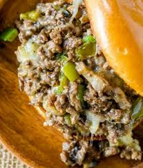 Sloppy joes are pure comfort food, and these easy philly cheesesteak sloppy joes are just sloppy joes with flavors reminiscent of a cheesesteak sandwich. Philly Cheese Steak Sloppy Joes Recipe Tea Recipes Randee Hoose Recipes Recipebook