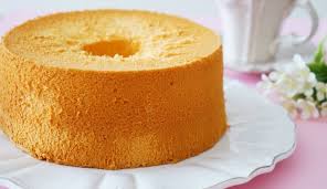 Bake for 25 minutes or when a knife inserted in the center of the cake comes out clean. Vanilla Chiffon Cake Kitchen Cookbook