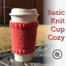 Baby yoda the child cup sleeve. Basic Knit Cup Cozy Needle Goodknit Kisses
